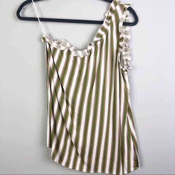 SHOW ME YOUR MUMU | Ulani Asymmetrical Striped Top One Shoulder Ciao Bella XS - Picture 3 of 10